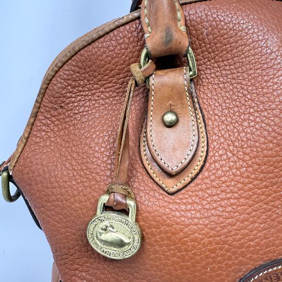 Dooney & Bourke Norfolk Bag Purse Brown Leather Double Handle VTG Durable - Picture 15 of 16
